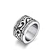 Molike Jewelry Stainless Steel Retro Punk Rock Vintage Wide 14mm Mens Ring Totem design, Size 7-12