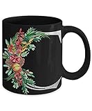 Christmas monogram quotcquot coffee mug bell bow