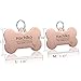 YVYOO Custom Dog Collar Stainless Steel Dog cat tag Free Engraved Pet Dog Collar Accessories ID tag Name Telephone Personalized (Rose Gold Heart, M)