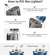 Kollea Triple Jet Lighter Windproof Torch Lighter Punch Safety Lock Refillable view 5