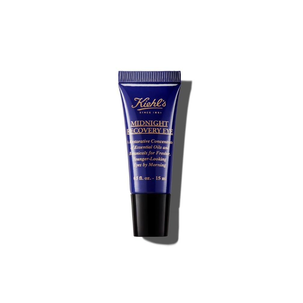 Kiehl's Midnight Recovery Eye Cream with Evening Primrose Oil, Reduces Visible Signs of Fatigue, Nighttime Eye Treatment, 15Ml