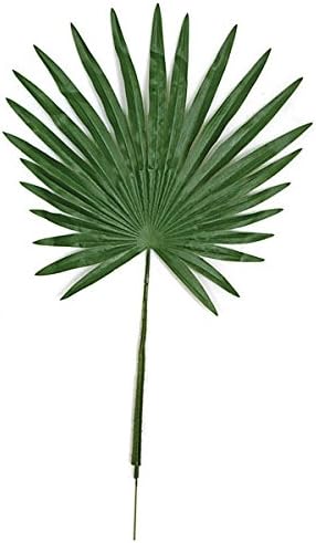 Amazon Com 32 Silk Fan Palm Leaf Stem Dark Green Pack Of 24 Home Kitchen