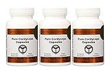 Organic Pure Cordyceps by Aloha Medicinals - Super Potent Non GMO Cordyceps Medicinal Mushrooms - 3 Bottles of 90 Capsules