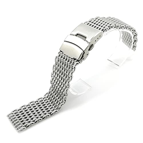 TRDYBSK Milanese Shark Mesh wristband For Breitling Seiko OMG Watchband 20mm 22mm Stainless Steel Watch Band Strap Bracelet