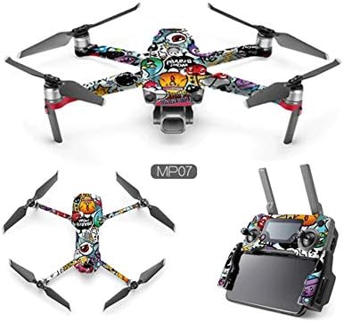 Hooshion 10 Classic Patterns Available 3M Controlac PVC Colorful Cool Ink Stickers Drone Sticker Decals Skin Cover for DJI Mavic 2 Pro/Zoom Accessories(MP07)