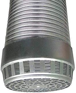 YOWZA Brand 6-Inch Expandable Upto 5.5 Ft Plus Kitchen Chimney Flexible Aluminium Semi Rigid Exhaust Duct Pipe with PVC Vent Cowl Cover (Silver)