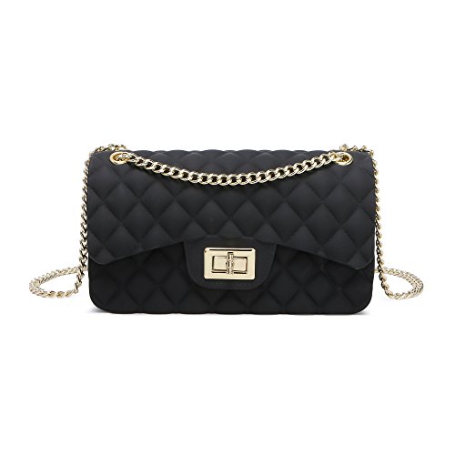 Women shoulder bag jelly clutch handbag quilted crossbody bag wit…