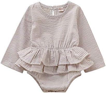 Geagodelia Newborn Infant Baby Girls Sleeveless Romper Jumpsuit Cotton Linen Ruffled Bodysuit Summer Casual Clothes Outfits