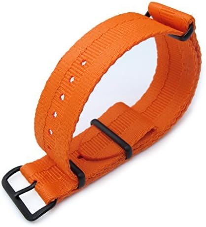 22mm MiLTAT G10 Military NATO Watch Strap, Sandwich Nylon, PVD, Orange