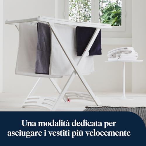 Tasciugo AriaDry Light - Deumidificatore Casa Portatile, Tecnologia Zeolite e Ionizzatore, 6L/Giorno, Asciugabiancheria, Antimuffa, Silenzioso, Funzione Swing, Timer, Grigio (DNS65)