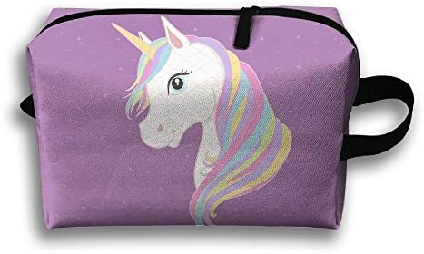Colourful Hair Unicorn Cartoon Make-up Bag Multifunction Travel Case Brush Organizer