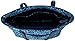 Vera Bradley Women's Cotton Small Trimmed Vera Tote Bag, Cuban Tiles Navy, One Size