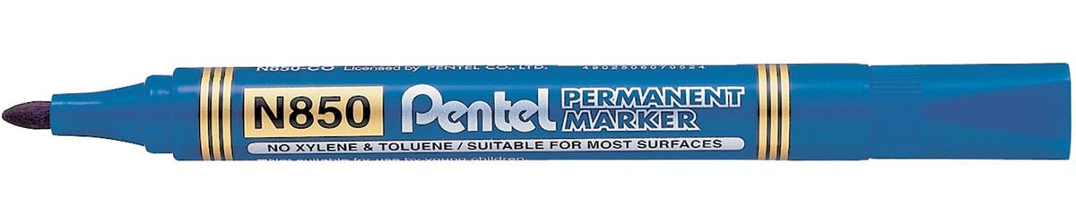 Pentel Permanent Markers Bullet Point - Blue (Pack of 12), N850-CE