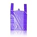LazyMe T Shirt Bags, Bolsas De Plastico Para Negocio,12x20 Inches Plastic Shopping Bags with Handles for Grocery, Business, Restaurant Use (Blue 50pcs, Purple 50pcs)