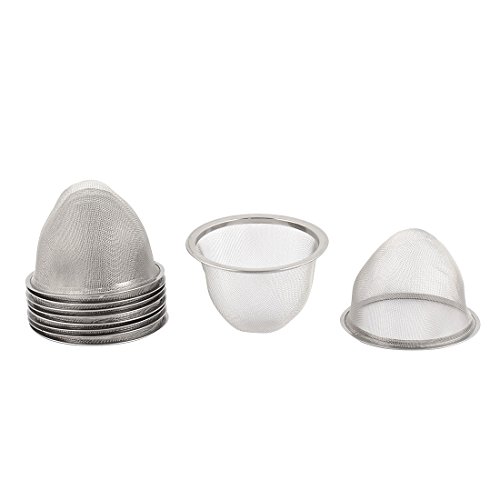 uxcell Stainless Steel Round Mesh Reusable Tea Leaf Spice Teapot Filter Strainer 85mm Dia 10pcs