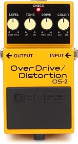 BOSS Os-2 Overdrive Distortion Guitar Pedal Gold Brand view 3