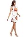 Floerns Women's Sleeveless Floral Work Party Cocktail Bodycon Dress 4-Orange M