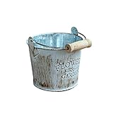 Oldeagle Vintage Metal Iron Keg Flower Pot Hanging Balcony Garden Plant Planter Decor Pot (A)