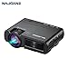 Najoane Mini Projector, Full HD LED Projector The Biggest is 1080P Supported Movie Projector, Portable Movie Projector with 55,000 Hrs LED Lamp Life, 2019 Upgrade for Home Theater Entertainment,Video