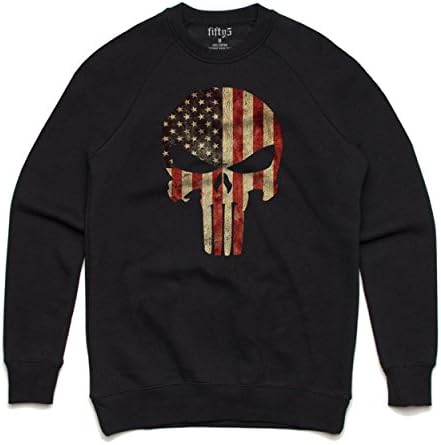 American Flag Punisher Premium Box Crew Unisex Sweatshirt