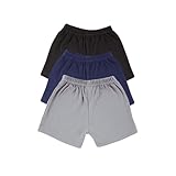 Luvable Friends Shorts 3pk, Black, 6-9 months