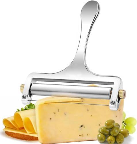 Cheese Clipper Adjustable Stainless Steel Wire Cheese Slicer & Cutter with Extra ...