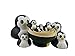 Cute Lovely Mini Animal Nesting Dolls Matryoshka Doll Russian Doll Set 10 Pieces Wooden Handmade Kids Toy Gift Home Decoration (Penguin).