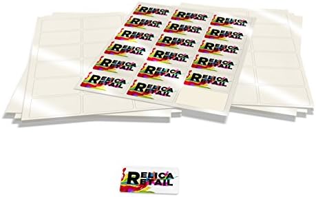 1,800 Matte Clear Rectangular Self-Adhesive Labels (2.5in. x 1.563in.) For Laser/InkJet Printers - 100 (A4) Sheets with 18 Labels per Sheet