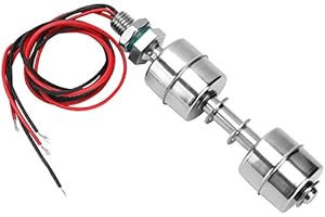 Elecall 4" Stainless Steel Tank Water Level Sensor Float Switch ES10010-2-50 110V The Water Level Distance Between The Two Floats is 2"