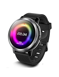 LEMFO Smart Watch, LEM8 4G LTE Smart Watch para teléfonos Android, relojes inteligentes para hombre para iPhone con Android 7.1.1, 2 GB + 16 GB, tarjeta SIM, cámara HD de 2 MP, pantalla AMOLED, Bluetooth, HR & Step Monitor