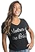 Mother of The Bride | Wedding Rehearsal Dinner Bridal Women's V-Neck T-Shirt-(Vneck,XL) Black