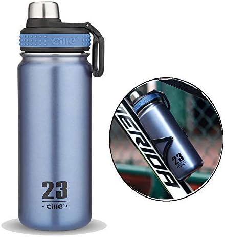 CILLE 24 oz Stainless Steel Water Bottles, Insulated Water Bottles, Double Wall Leak Proof Bicycle Water Bottle for Sports Water Bottle