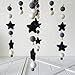 Tik Tak Design Co. Baby Crib Mobile – 100% NZ Wool Colored Felt Ball Mobile for Your Boy or Girl Babies Bed Room – Designer Colors to Match Your Nursery and Delight Your Child (Monochrome)