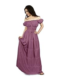 Renacimiento campesino vestido maxi estilo boho hippie