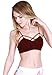 Nikibiki Criss Cross Bra Top 6403 (DARK BURGUNDY, ONE SIZE)