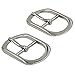 DGOL 10pcs 1 inch Tri-Glide Slide Buckle Zinc Alloy Center Bar Tri Glide Webbing Strap Purse Roller Pin Buckles Silver Gunmetal 5pcs Each