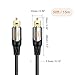 CableCreation Digital Optical Audio Cable, 50FT Toslink Male SPDIF Cable with Nylon Braided Fiber Optic Cord for Home Theater, Sound Bar, TV, PS4, Xbox, VD/CD & More, Black & Sliver