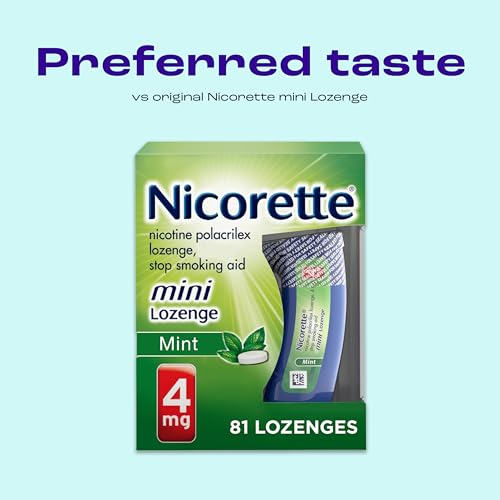 Nicorette 4 Mg Mini Nicotine Lozenges To Quit Smoking Mint Flavored