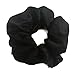 Always Eleven Premium Quality Large Satin Scrunchies - Soft and Smooth Hair Accessories for Girls and Women - Set of 2 Black Scrunchies