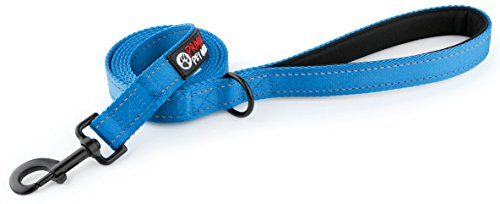 Primal Pet Gear Dog Leash - Extra Heavy Duty - Thick 3mm Nylon - 6ft Long - Premium Quality - 1" Wide - Reflective - Padded Handle - Made for Large, Medium or Strong Small Dogs - Lightweight - BLUE - Thumbnail 6