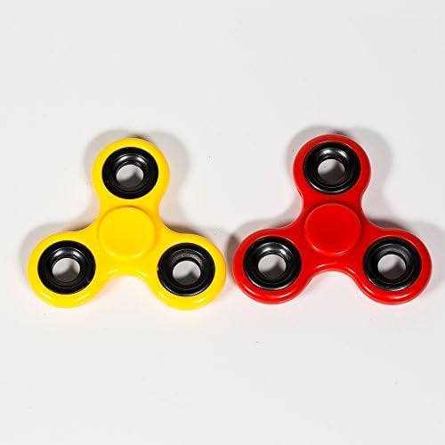 Fidget Spinner Hfinger Plastic Hand Spinner Stress Reducer Play Toy(Red/Yellow)
