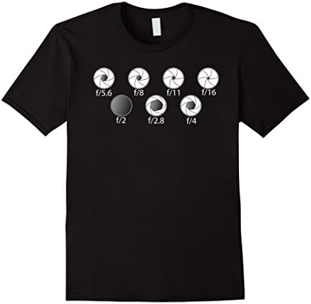 Mens Photography Aperture F-Stop T-Shirt Medium Black