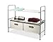 Sagler Closet Organizer - Portable Closet Systems - Closet Shelving Includes 2 Fabric colapsable Bins - Multi-Purpose Closet Storage