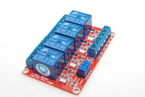 SMAKN Blue SRD-12VDC-SL-C 4 Channel DC 12V High/Low Level Power Relay Module Board