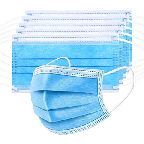 Obestseller Disposable 3 Ply Supplies - With Nanofiber Filter Lining, Student Start School Necessities (One Size, Blue 10Pcs)