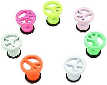 10mm Sussigkeit Farbe Titan Stahl Anti Kriegs Friedenszeichen Ohrringe Verschiedene Farben Yellow Amazon De Schmuck