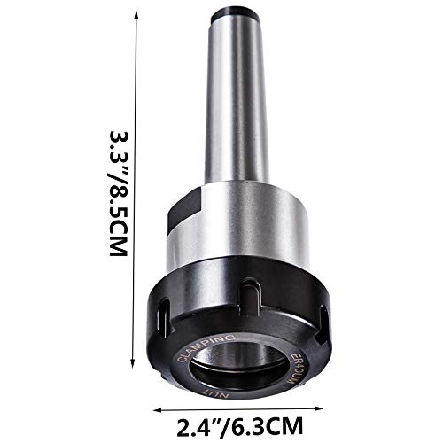VEVOR Collet Set MT3 Collet Chuck, MT3 ER40 Collet Chuck, 1 MT3ER40