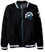 ICER Brands NFL Men's Full Zip Fleece Vintage Letterman Varsity Jacket, Team Color