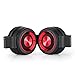 Tranya Stereo Wireless Headphones with Microphone On-ear Foldable Portable Music Headsets for Cellphones Laptop Tablet TV Headphones Red