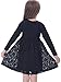 Bonny Billy Girl's Casual Satin Lace Black Dress with Bow 5-6 Years